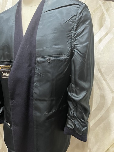 Loro Piana Neiman Marcus 50 R Navy Blue 100% Cashmere 2 Button Ventless Blazer - Picture 11 of 15