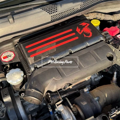 595 RACING PARTS Cover scatola filtro in VERO CARBONIO 500/595/695 Abarth (tutte le versioni)