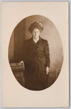 Woman Portrait Real Photo Postcard RPPC