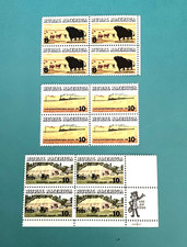 US Stamps Set of 3 Blocks of 4 stamps Rural America - 1973 - 74 MNH