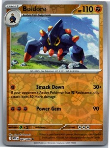 Boldore Common SV: White Flare 047/086 NM Reverse Holo