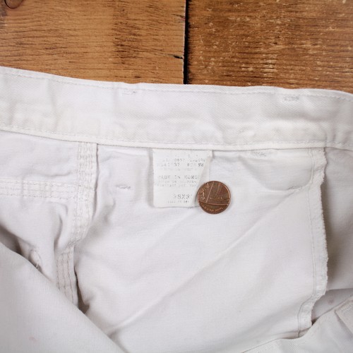 Pantalones Carpintero Vintage Dickies 38x30 Pintor Unisex Recto Blanco - Imagen 6 de 10