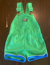 OshKosh B'gosh vintage Shortalls Green Size 4 USA 1980/1990