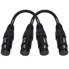 CNCESS CESS-271 Female 5-Pin XLR to Female 5-Pin XLR Gender Changer Coupler, ...