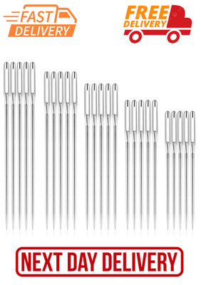 50 Pcs Sewing Needles Large Eye Hand Sewing, 5 Sizes Embroidery...