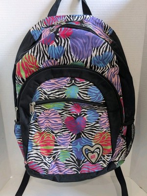 Skechers Back Pack Book Bag Laptop Heart Glitter Colorful