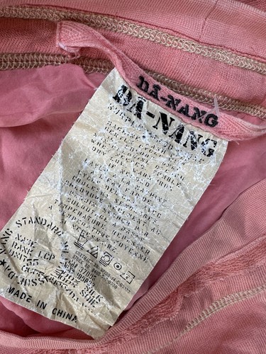 Vintage Y2K Da-Nang Coral Mini Skirt Lined Drawstring Raw Edge Logo XS - Picture 6 of 8