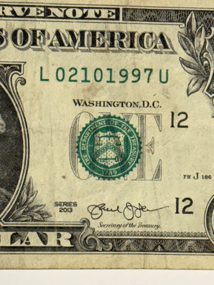 One Dollar Bill Birthday Note February 10 1997 02/10/1997 Low Print Run Series ¥ - Image 4 of 4