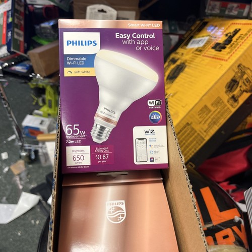 Philips LED Light Bulb Soft White Br30 Dimmable Smart Wifi Connected Wireless - Picture 1 of 5