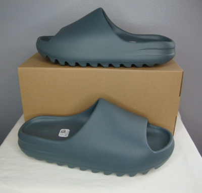 navy blue yeezy slides