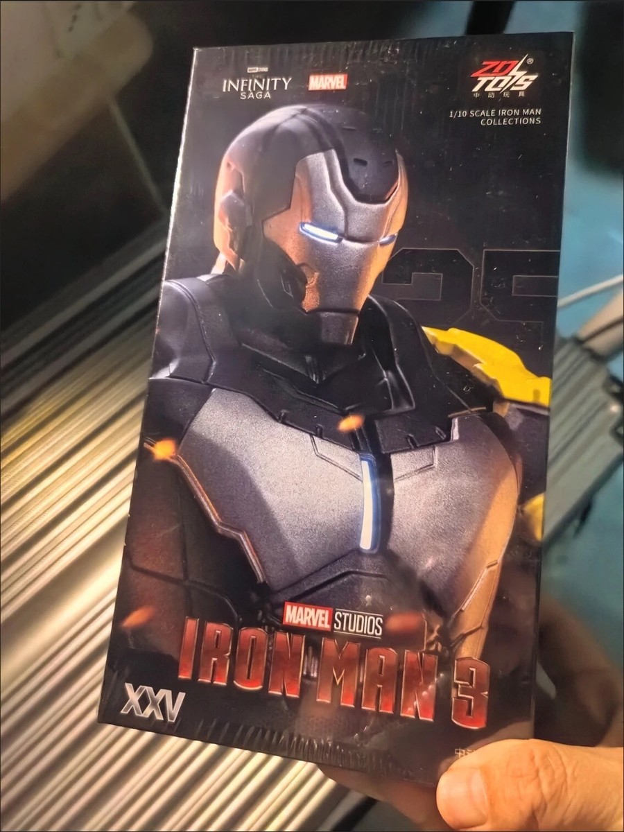 New ZD Toys Marvel Avengers 1/10 Iron Man MK25 Action Figure Toys