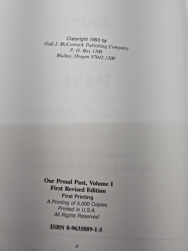Our Proud Past by Gail J. McCormick, 1993, Revised Edition, Molalla Oregon - Foto 6 di 10