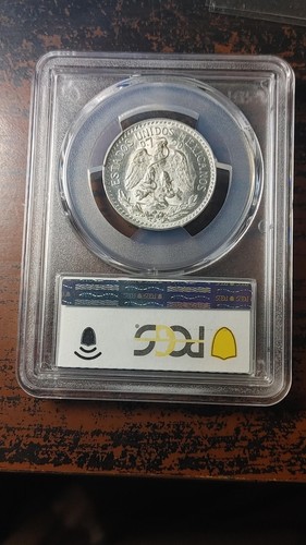 1945 M Mexico Silver 50 Centavos PCGS MS66 Great Luster 4321 - 第 4/4 張圖片