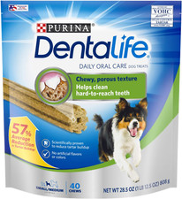 Made in USA Facilities Small/Medium Dog Dental Chews, Daily - 40 Ct. Pouch