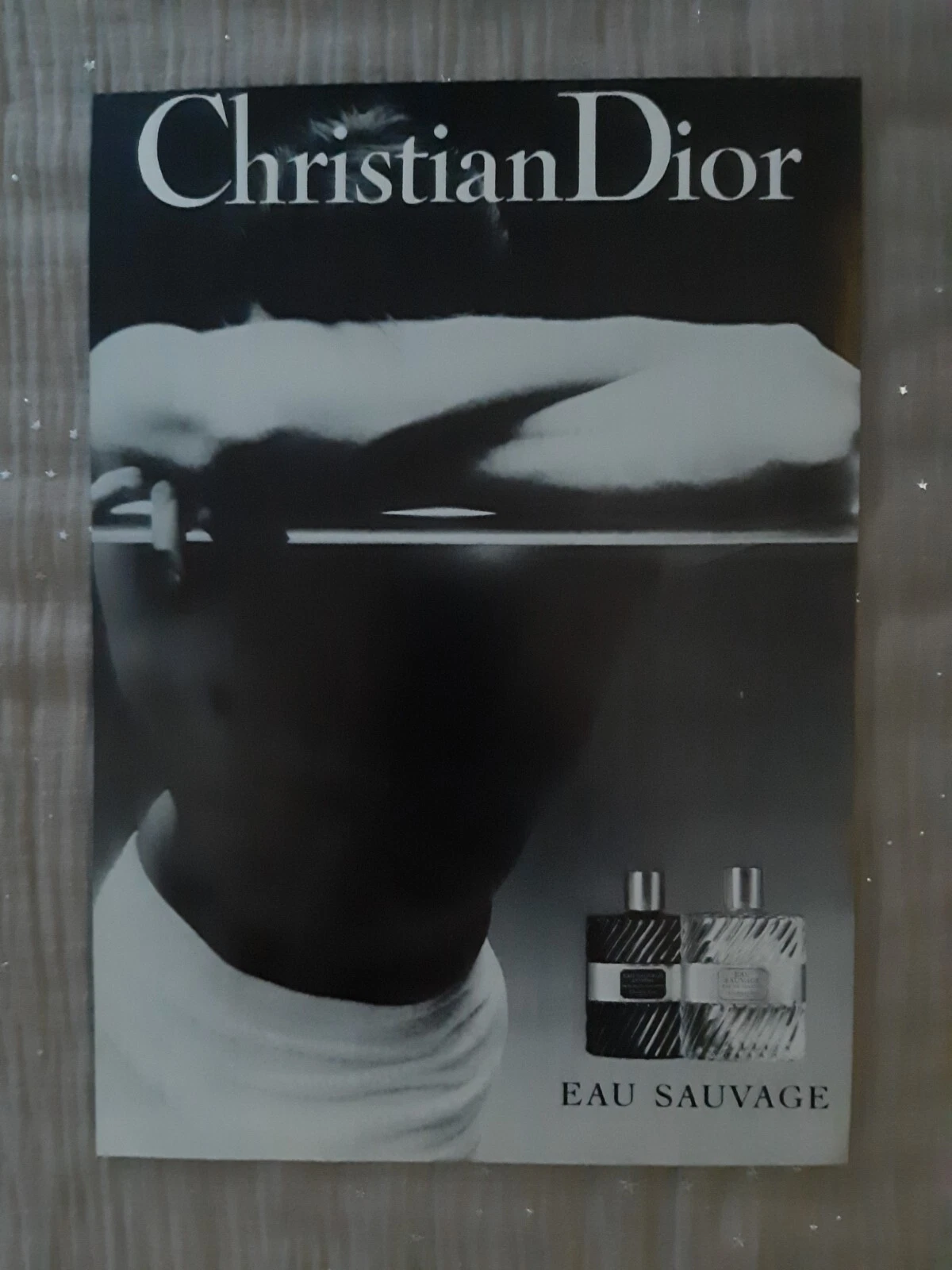 Publicité papier Parfum. Perfume Ad C. Dior Eau Sauvage de 1993