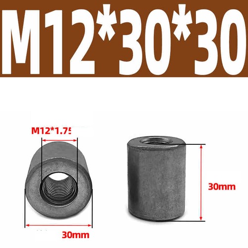 M8-M20 Threaded Sleeve Rod Bar Stud Round Connector Nut A3 carbon steel Nuts - Picture 173 of 182