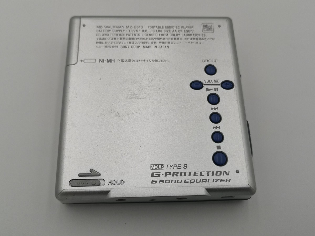 SONY WALKMAN MZ-E510 Silver Portable MD Mini Disc player junk main