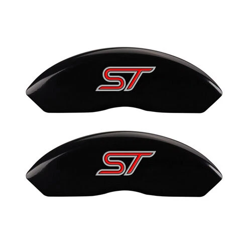 Ford Focus "ST" 2013-2018 cubiertas de pinza de disco de freno negras brillantes negras MGP Foto 2 de 4