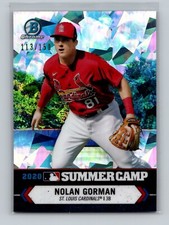 2021 Bowman Chrome Nolan Gorman 2020 Summer Camp Atomic /150 STL Cardinals