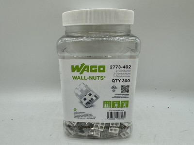 WAGO 2773-402 Compact Pushwire Connector - 2 Conductor - 300 PACK