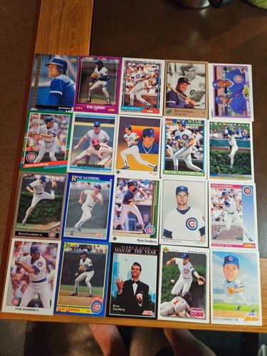 RYNE SANDBERG - **Menge 20 verschiedene** - Chicago Cubs - (alle NRMT-NEUWERTIG)