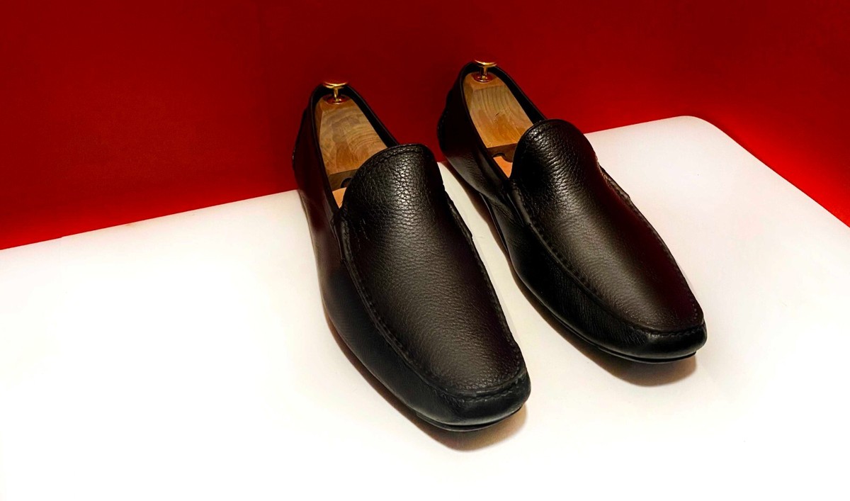 Salvatore Ferragamo Mens Leather Flat Loafer Slipper Shoe Size 11\