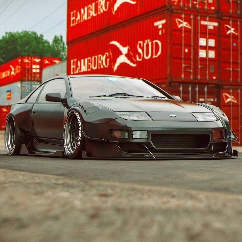 KBD Body Kits PMZ-K V2 2 Piece Front Caps For Nissan 300ZX