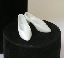 White FM Jackie Kennedy doll shoes pumps fit Faberge Stasya Vintage Corinne