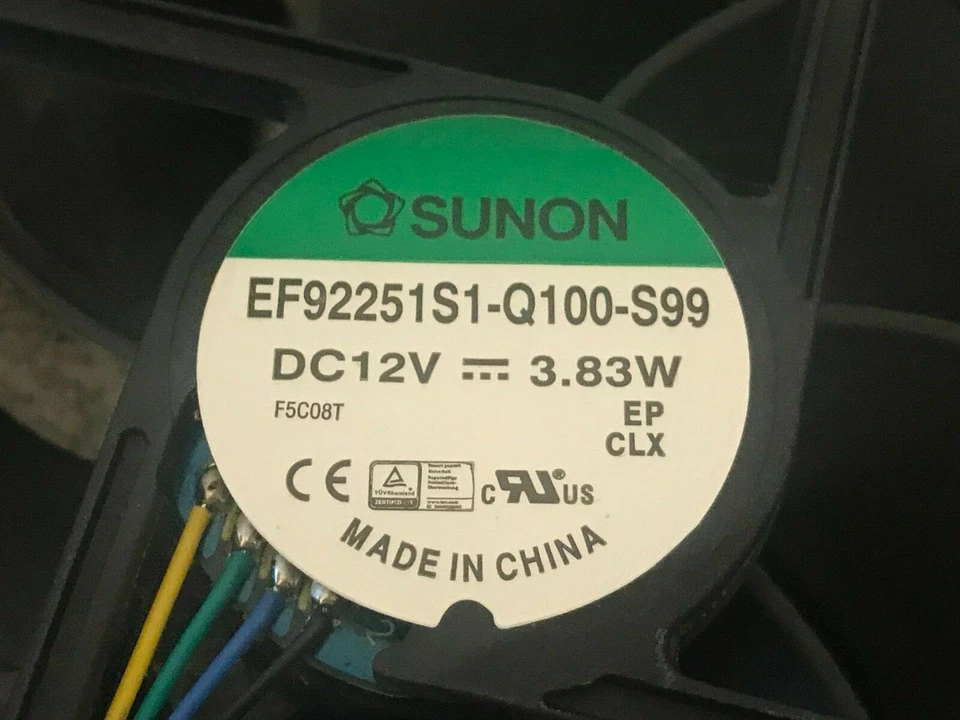 Sunon DC 12V 4 Pin Fan 92 x 25 EF92251S1-Q100-S99 Quick Ship - Image 3 of 4