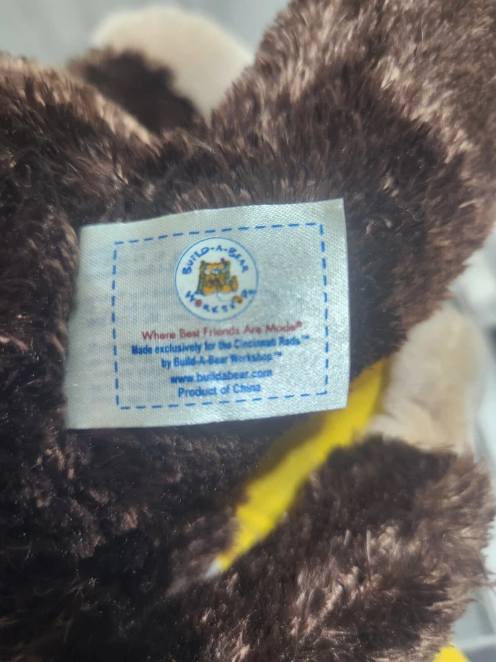 🦄Build-A-Bear {Monkey} Brown & Tan Cincinnati Reds Bow w/Banana 14" Soft Plush! - Image 3 of 4