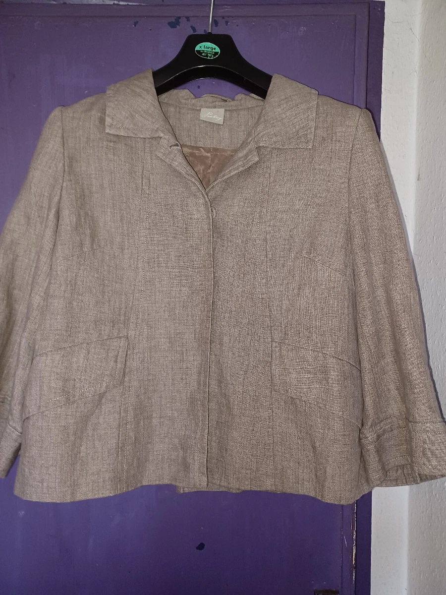 Ladies beige hotsell linen jacket