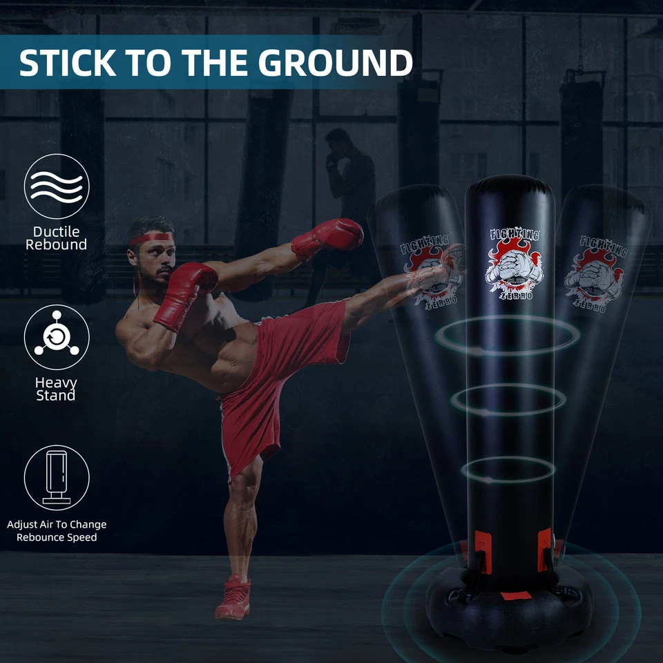 B-WAREN Boxsack Freistehender Aufblasbare Standboxsack Boxing Trainer - Bild 4 von 4