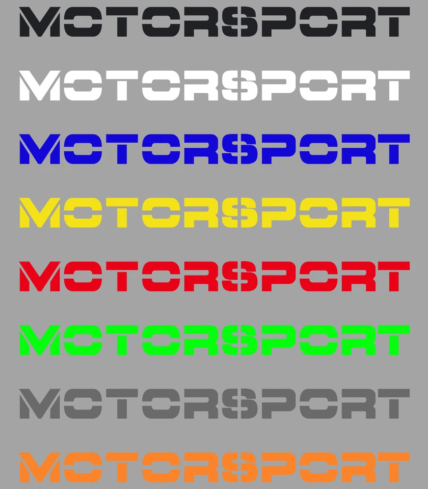 Aufkleber Sticker Motorsport Schriftzug Auto Motorrad Racing Tuning div. Farben
