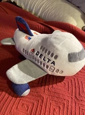 Delta Airlines Plush Airplane 8" Travel Lovey Toy Sound Works
