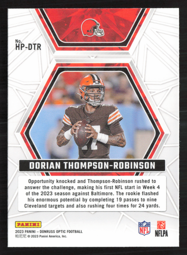 Dorian Thompson-Robinson 2023 Donruss Optic Rookie Hidden Potential #HP-DTR - Imagen 2 de 2