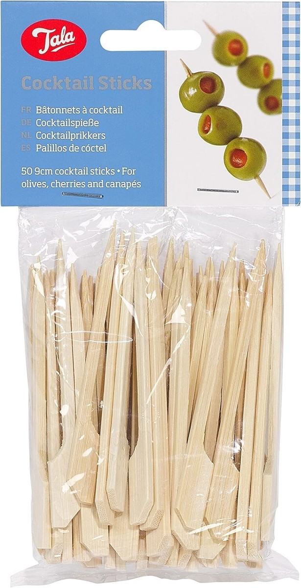 Brazilian BBQ Skewers Tala Bamboo Cocktail Sticks – Pack Of 50 - Foto 8