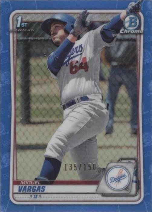 2020 Bowman - Chrome Prospects Miguel Vargas #BCP-131 Blue Refractor /150 (RC)