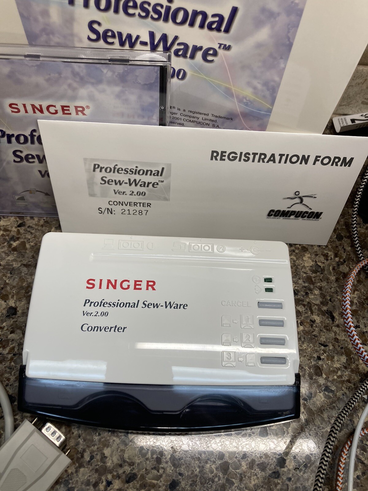 SINGER PROFESSIONAL SEWWARE CONVERTER PSW VERSION 2.00 & USER'S GUIDE
