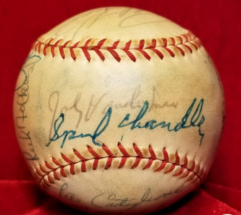 Pelota firmada por Pee Wee Reese Augie Donatelli de la década de 1980 Salón de la fama de colección Feller Kiner Kluszewski Foto 2 de 4