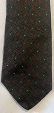 Vintage Givenchy Tie Charcoal Grey Black Burgundy Square Doorman Winthrop