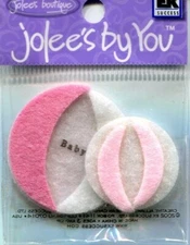 Pink Balls, 2/pk, baby scrapbook 3D embellishment Jolee's by You JJGA012