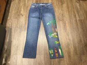 Authentic Cappopera Jeans couture Women's painted jeans size 34 Made in  Italy | eBay