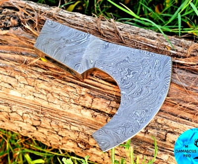Hand Forged Damascus Steel Blade Axe Hatchet Head - Custom Made Axe 934