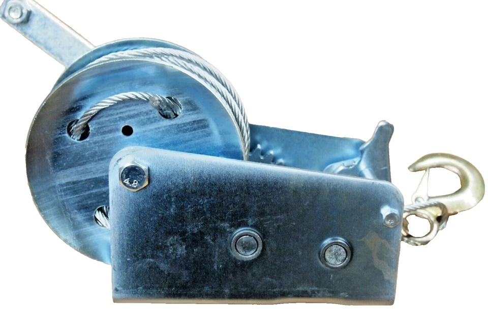 2000LB H.D. Cabrestante manual doble engranaje cable de acero ATV remolque remolque barco 680003 Foto 3 de 4