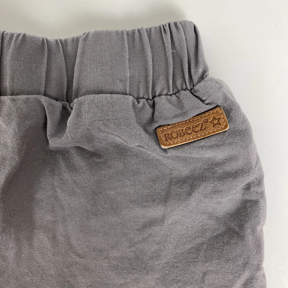 Robeez Little Girls Pull On Shorts 18-24 Months Toddler Gray Pull On Pockets Bow Foto 3 de 4