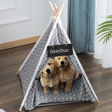 Pet Teepee, Portable Pet Tents for Small Dogs or Cats, Puppy Sweet Bed Washable