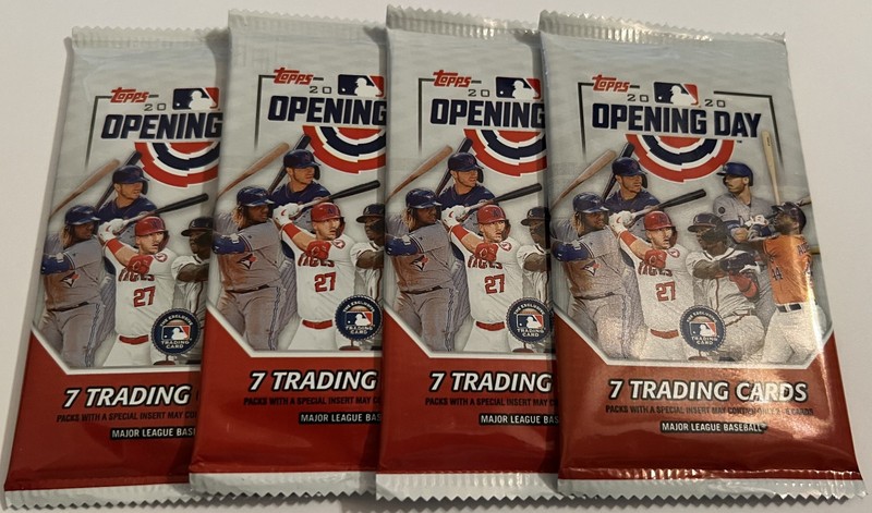 (4) 2020 Topps Opening Day Baseball Packs - Hobby