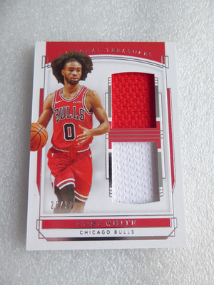2019-20 Panini National Treasures RC Coby White Dual Jersey 25/99 - RDM-CBW