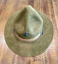 Vintage Rare USMC Marine Corps Campaign Felt Cover Drill Instructor DI Cap Hat