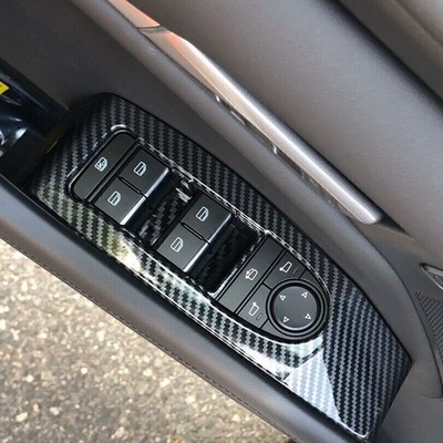 Carbon Look innen Fensterschalter Überzug Chrom Panel für Mazda 3 BP ab 2019